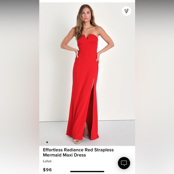 Lulus Dresses & Skirts - Lulus Effortless Radiance Red Strapless Mermaid Maxi Dress